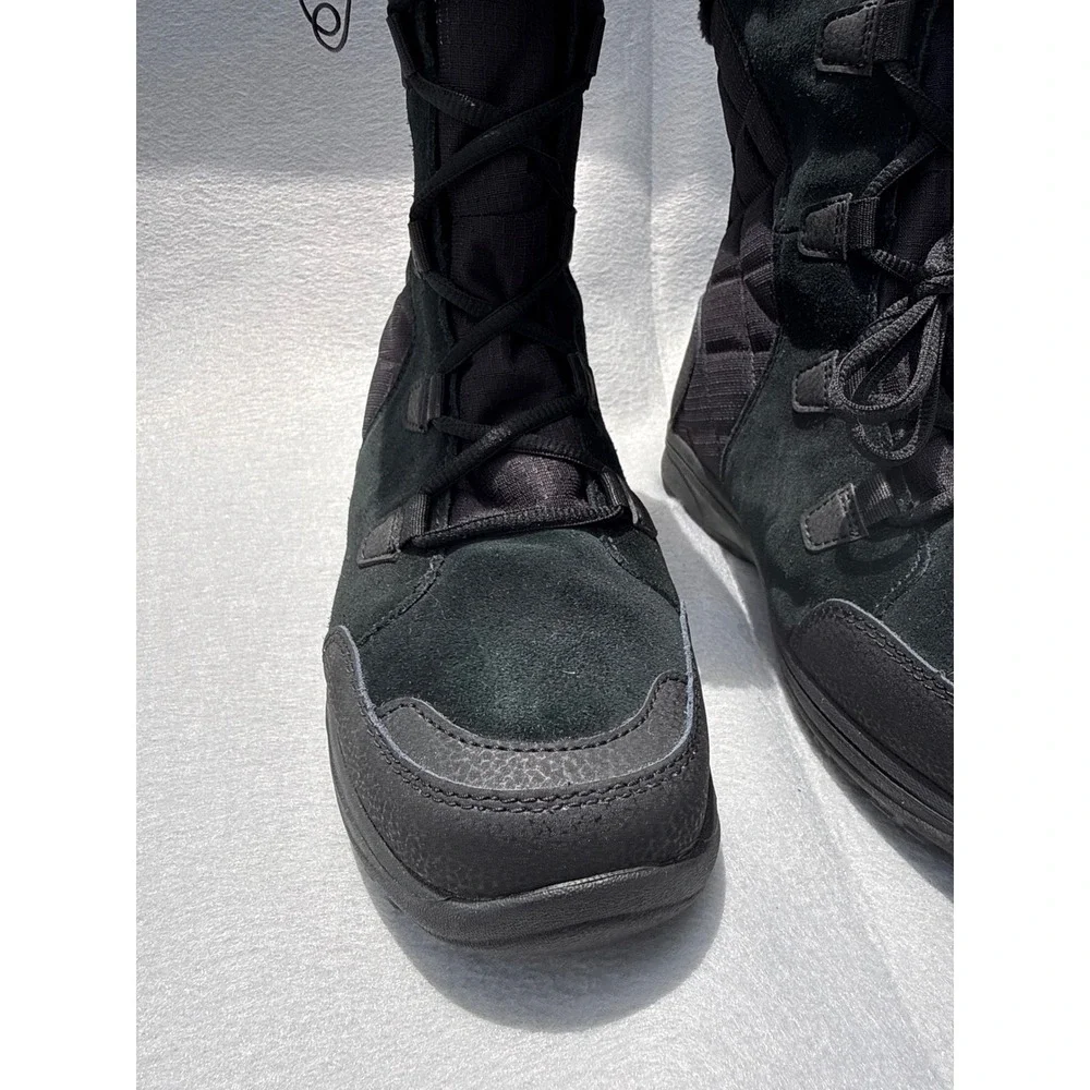 Columbia Ice Maiden II Winter Boots Womens 10 Black Waterproof Omni Grip Quilted